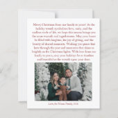 Personalized Christmas Wreath Photo Card (Back)