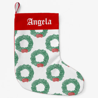 Personalized Christmas Wreaths Small Christmas Stocking