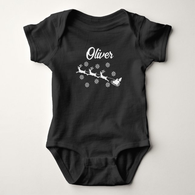 Personalized Christmas  Xmas Family Matching  Baby Bodysuit (Front)