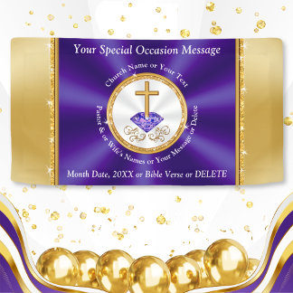 Personalized Church Anniversary Banner, Many SIZES Banner