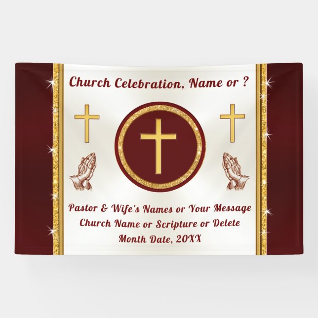 Personalized, Church Banners for ANY OCCASION (Horizontal)