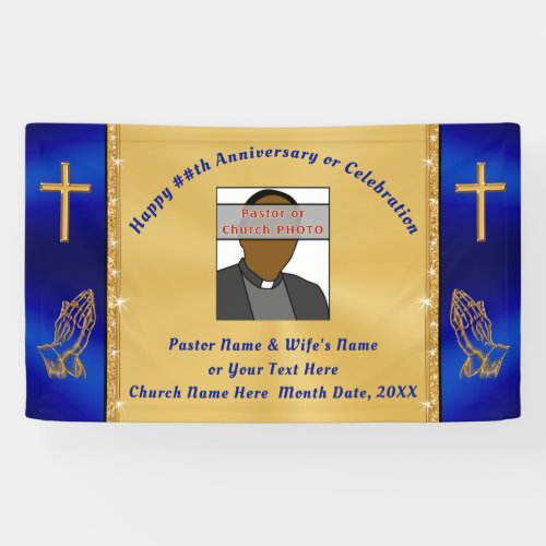 Personalized Church or Pastor Anniversary Banner