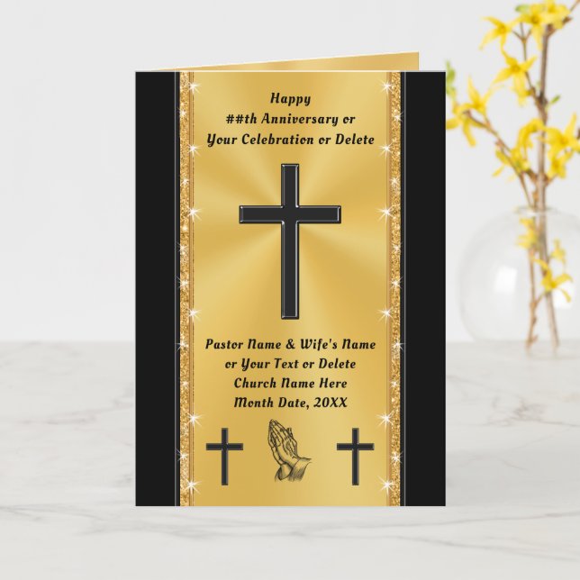 Personalized, Church or Pastor Anniversary Cards, Card | Zazzle personalized-church-or-pastor-anniversary-cards-card-zazzle