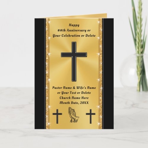 Personalized Church or Pastor Anniversary Cards  Card