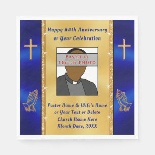 Personalized Church or Pastor Anniversary Supplies Napkins