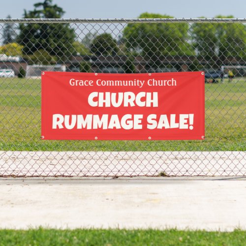 Personalized Church Rummage Sale Banner