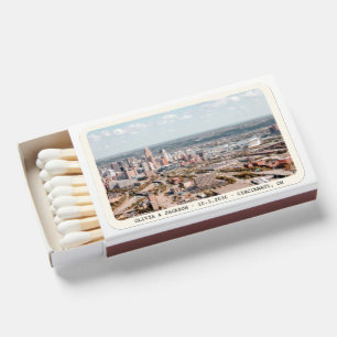 Personalized Cincinnati Wedding Favors Skyline Matchboxes