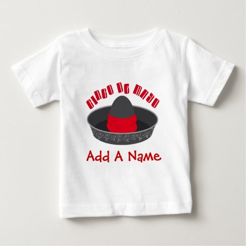 Personalized Cinco De Mayo Baby Tee Shirt