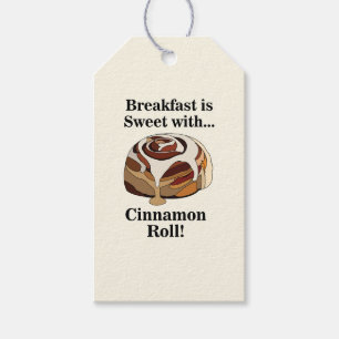 Personalized Cinnamon Roll Sweet Bun Bakery Gift Tags