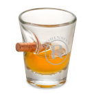 Personalized Circle Bulletproof Shot Glass