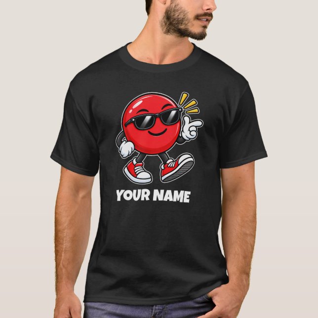 Personalized Circle Name & Custom Text T-Shirt (Front)
