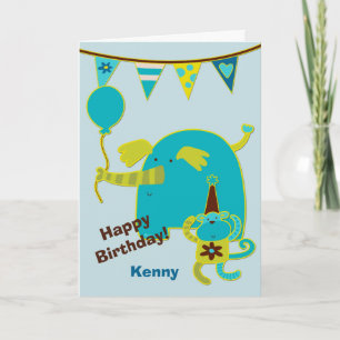 Personalized Circus Birthday Card