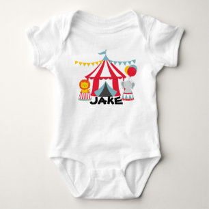 Personalized Circus Theme Birthday Baby Body Suit Bodysuit