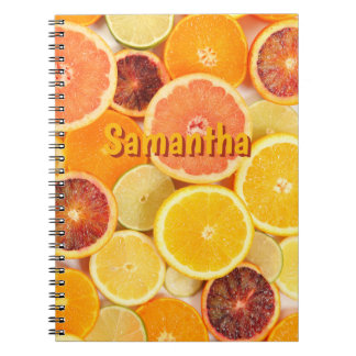 Personalized Citrus Fruit Notebook – Fresh School 