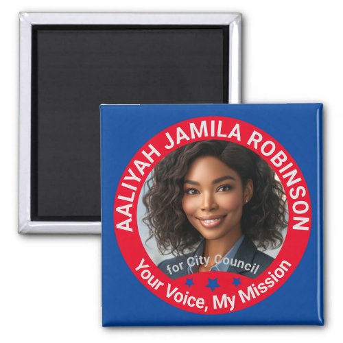 Personalized City Council Custom Photo Campaign  Magnet