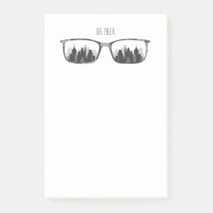 Personalized City & Eyeglasses Post-It Notes