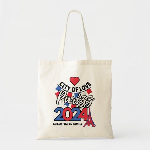 Personalized CITY OF LOVE PARIS PARIZZ 2024 Tote Bag
