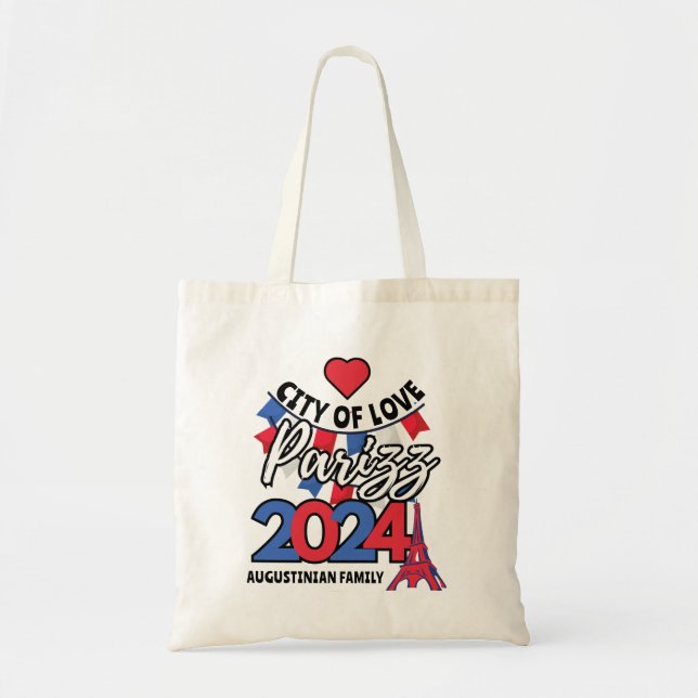Personalized CITY OF LOVE PARIS PARIZZ 2024 Tote Bag (Front)