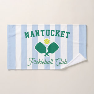 Personalized City Pickleball Club, Preppy Sports Hand Towel