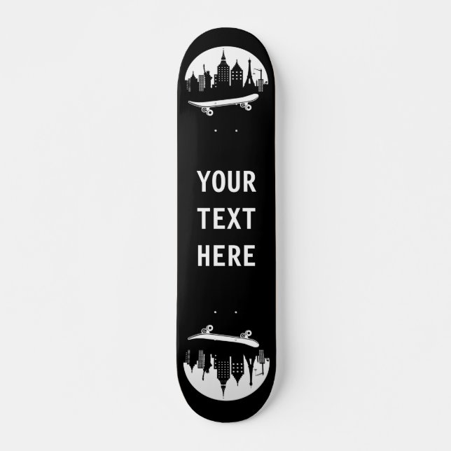 Personalized - City Skyscrapers Skateboard (Front)