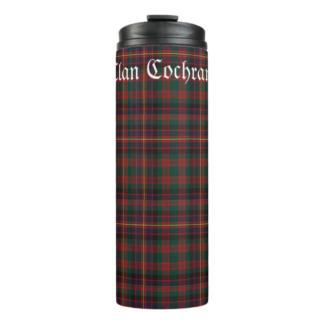 Personalized Clan Cochrane Tartan Thermal Tumbler (Front)
