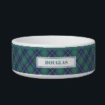 Personalized Clan Douglas Tartan Plaid Bowl<br><div class="desc">Our pet bowl features Tartan Clan Douglas plaid pattern that transform an everyday essential into a functional design piece. Great gift for a pet owner you know who loves traditional tartan print

Add the pet's name by clicking the "Personalize" button above</div>