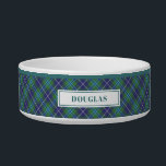 Personalized Clan Douglas Tartan Plaid Bowl<br><div class="desc">Our pet bowl features Tartan Clan Douglas plaid pattern that transform an everyday essential into a functional design piece. Great gift for a pet owner you know who loves traditional tartan print

Add the pet's name by clicking the "Personalize" button above</div>