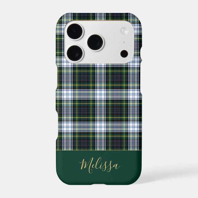 Personalized Clan Gordon Tartan Plaid Name iPhone Case (Back)