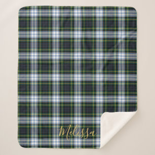 Personalized Clan Gordon Tartan Plaid Name Sherpa Blanket