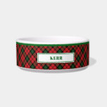 Personalized Clan Kerr Tartan Plaid Pattern<br><div class="desc">Our pet bowl features Tartan Clan Kerr plaid pattern that transform an everyday essential into a functional design piece. Great gift for a pet owner you know who loves traditional tartan print

Add the pet's name by clicking the "Personalize" button above</div>