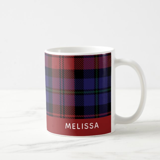 Personalized Clan MacLachlan Tartan Plaid Name Coffee Mug (Right)
