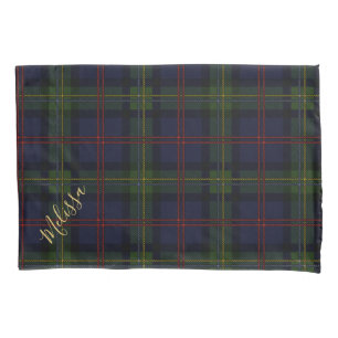 Personalized Clan Malcolm Tartan Plaid Name Pillow Case