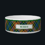 Personalized Clan Murray Tartan Plaid Pattern Bowl<br><div class="desc">Our pet bowl features Tartan Clan Murray plaid pattern that transform an everyday essential into a functional design piece. Great gift for a pet owner you know who loves traditional tartan print

Add the pet's name by clicking the "Personalize" button above</div>