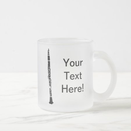 Personalized Clarinet Frosted Glass Coffee Mug