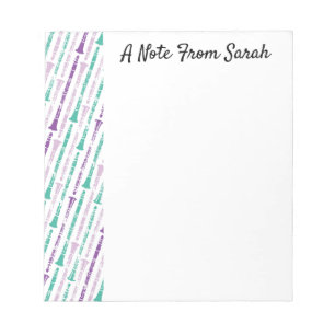 Personalized Clarinet Player Gift Instrument Theme Notepad