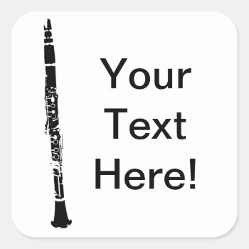Personalized Clarinet Square Sticker by marchingbandstuff at Zazzle