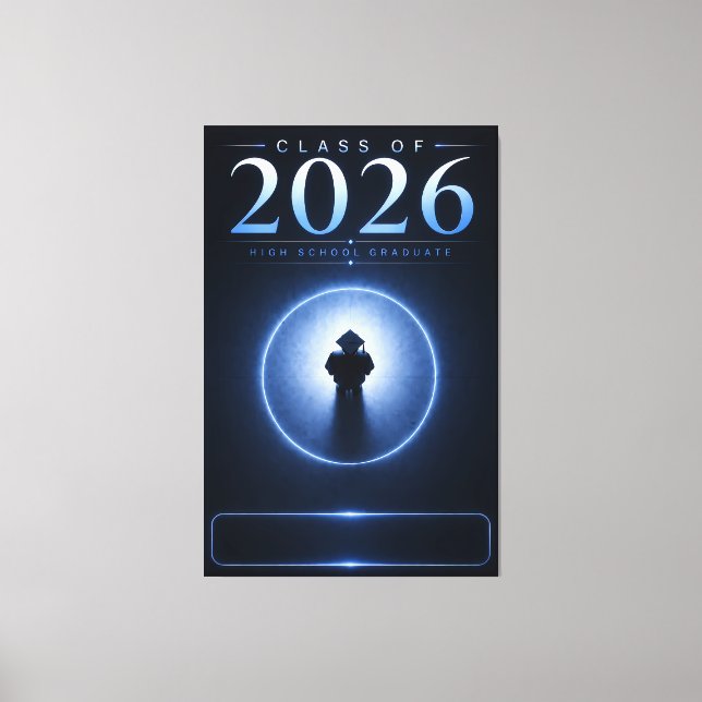 Personalized Class 2026 Graduation Gift Canvas Print (Front)