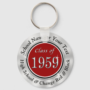 Personalized Class of 1959 Class Reunion keychains