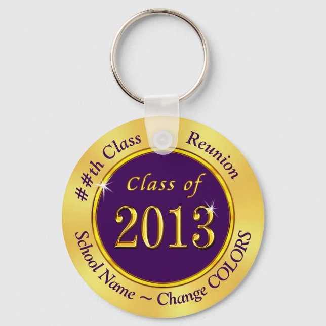 Personalized, Class of 2013, Class Reunion Favors Keychain (Front)
