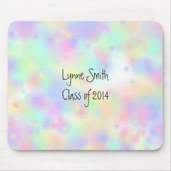 Personalized Class Of 2014 Pastel Colors Mouse Pad by Lynnes_creations at Zazzle