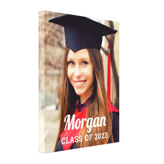 Personalized Class of 2023 Graduation Photo Canvas Print