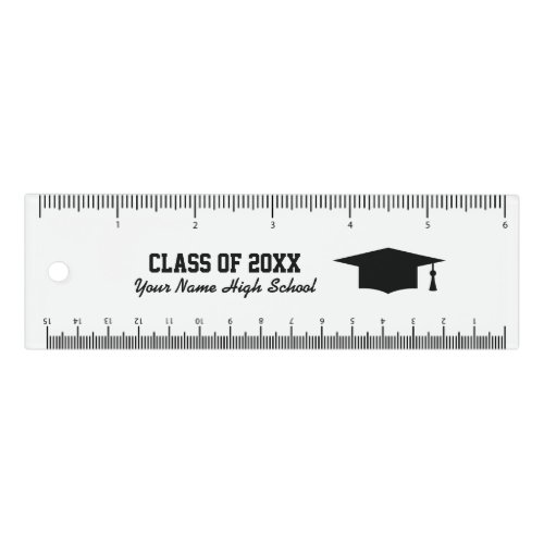 Personalized class of 2024 graduation party favor ruler