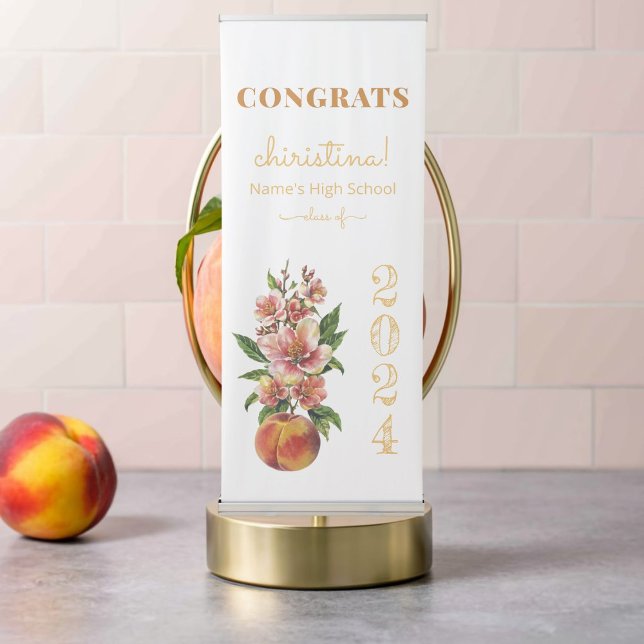 Personalized Class of 2024 Graduation Peach Banner (Creator Uploaded)