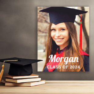 Personalized Class of 2024 Graduation Photo Canvas Print