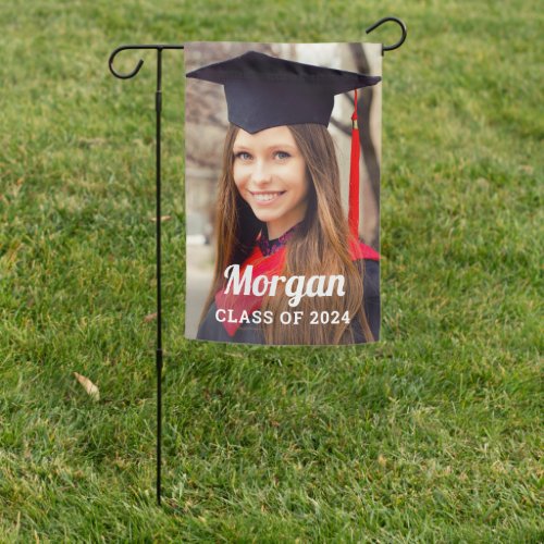 Personalized Class of 2024 Graduation Photo Garden Flag