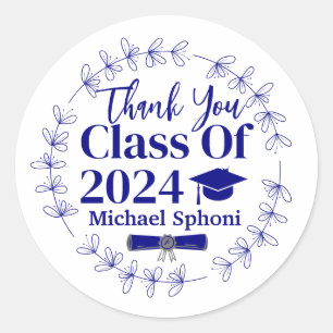 Personalized Class of 2024 Thank you Sticker