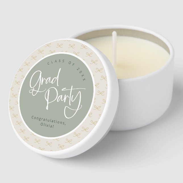 Personalized Class of 2025 Grad Party Mini Candle Favors (Corner)