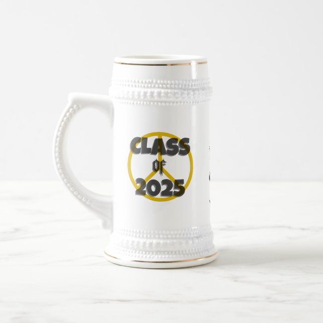 PERSONALIZED CLASS OF 2025 GRADUATION FEMALE  BEER STEIN (Left)