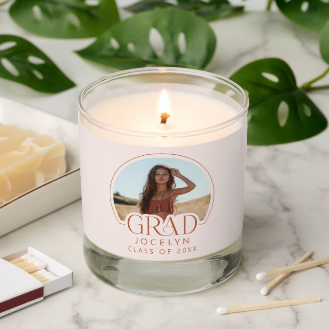 Personalized Class of 2025 Graduation Keepsake Scented Candle (Lit)