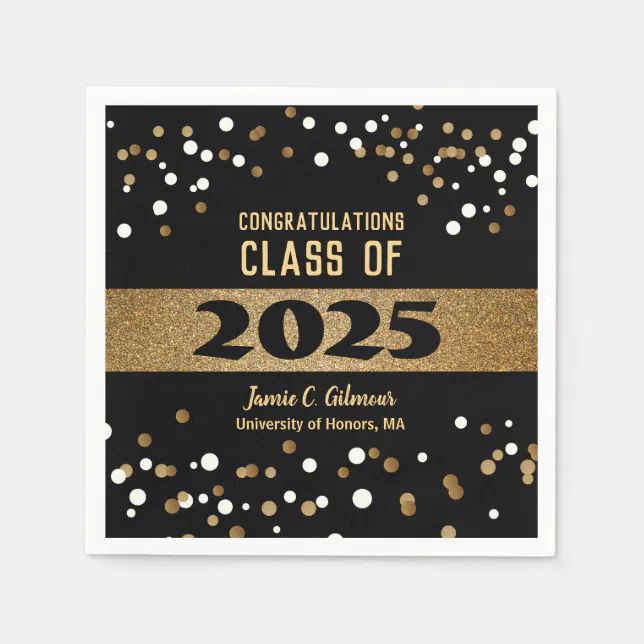 Personalized Class of 2025 Graduation Party Napkins | Zazzle